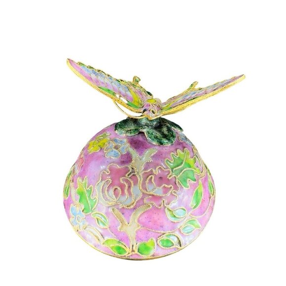 Sankyo Butterfly Cloisonne Enamel Fairy Fantasy Romance Metal Figure Multicolor - Picture 3 of 14